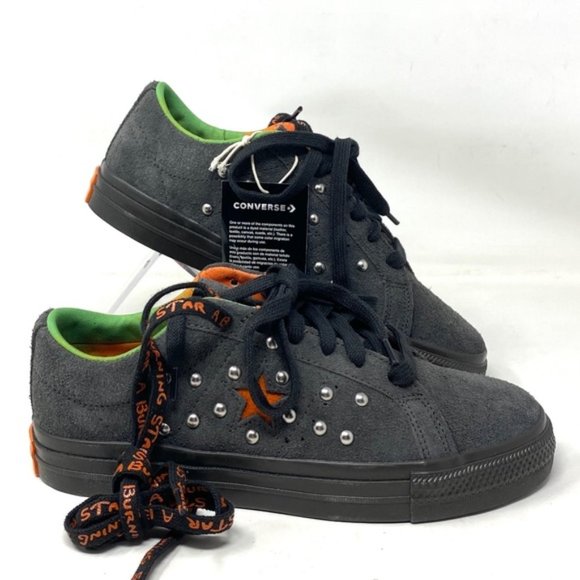 Converse One Star A Burning Star Black Sneakers Suede Low Women's Size A01763C - Picture 1 of 10